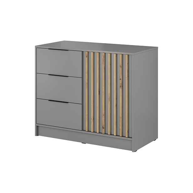 Piaski Komoda Nelly 2D 105 cm šedá/dub artisan