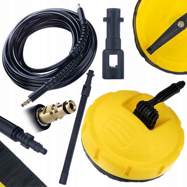 Sada T-racer Kartáč Na Kostky A Hadice Click-click 10 M Pro Karcher K2 K7