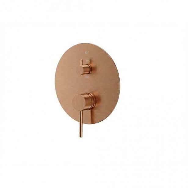 Sprchová a vanová baterie SAT Aurum bez podomítkového tělesa broušený rose gold SATBAUR215VBRG