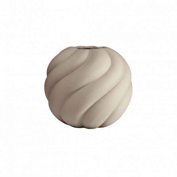Váza Twist Ball, 20cm, písková - COOEE