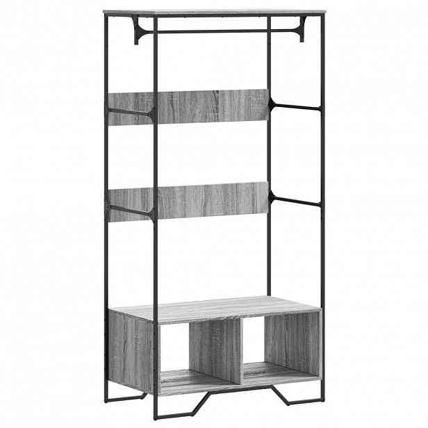 vidaXL Šatní skříň šedá sonoma 90 x 50 x 180 cm kompozitní dřevo