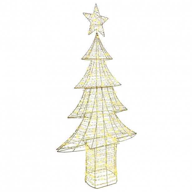 vidaXL Vánoční stromeček 240 LED Teplá bílá 181 cm PET