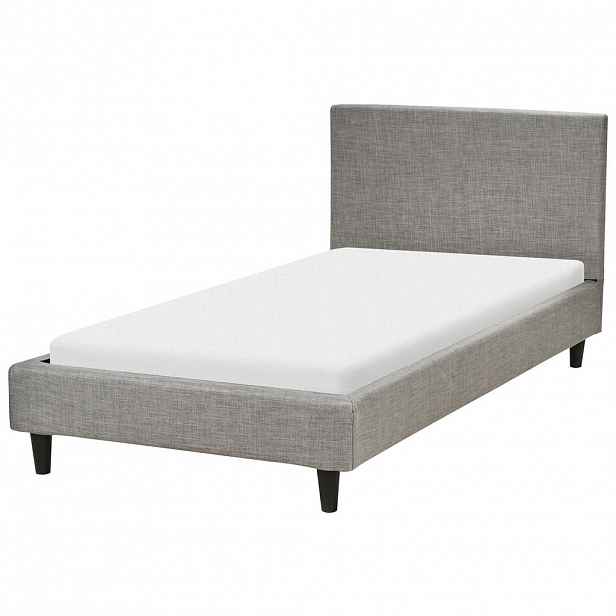 Beliani ČALOUNĚNÁ POSTEL 90/200 cm Světle šedá Fitou