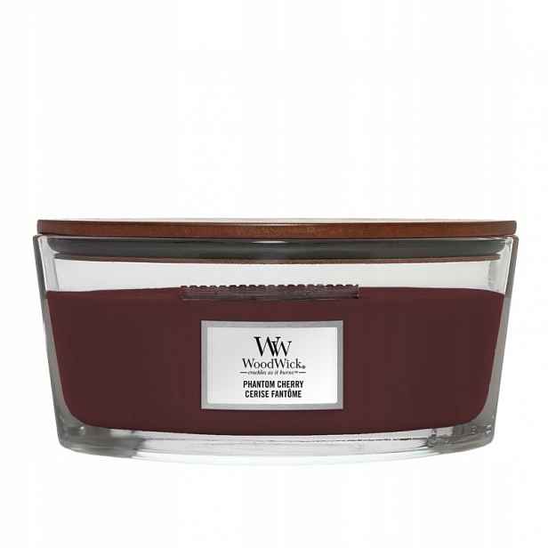 Vonná svíčka Woodwick Hearthwick Elipsa Loďka Phantom Cherry 453 g