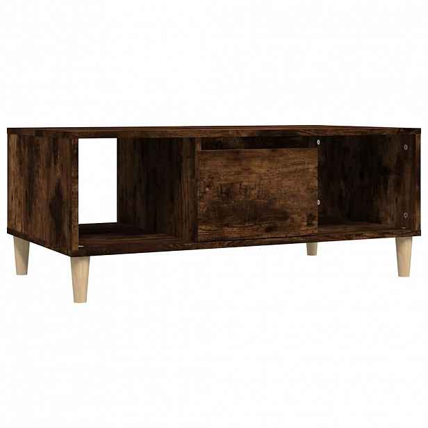 vidaXL Konferenční stolek kouřový dub 90x50x36,5 cm kompozitní dřevo