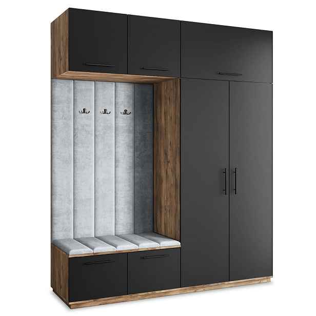 MASSENO MODERNÍ PŘEDSÍŇOVÁ SKŘÍŇ REMA, 200/240/60 cm, dekor dub