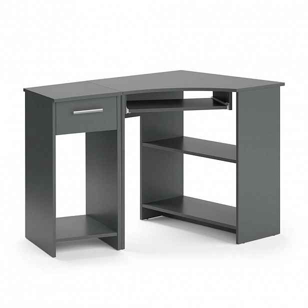 Vicco ROHOVÝ PSACÍ STŮL Odin Antracit 83 x 76 cm Sada se skříní PC