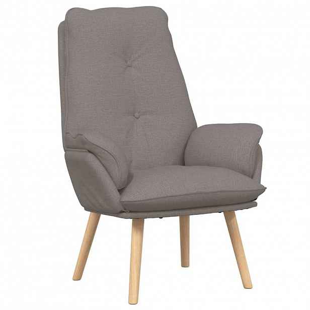 vidaXL křeslo Taupe Polyester a překližka
