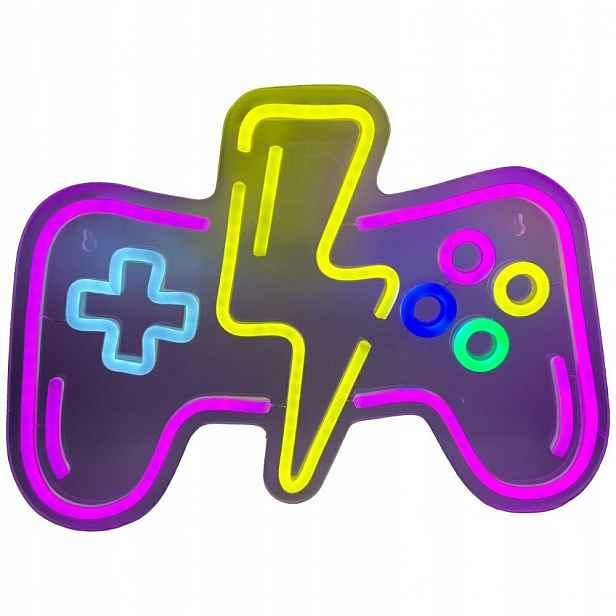 Beline Neonová Světelná Gamepadová Sada Pro Herní Pokoj Led Rgb S Proměnlivými Barvami
