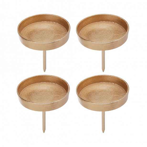 Butlers ADVENT Sada bodců na svíčku 8 cm 4 ks - zlatá