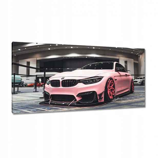 Obrazy 115x55 Růžové Bmw Auto