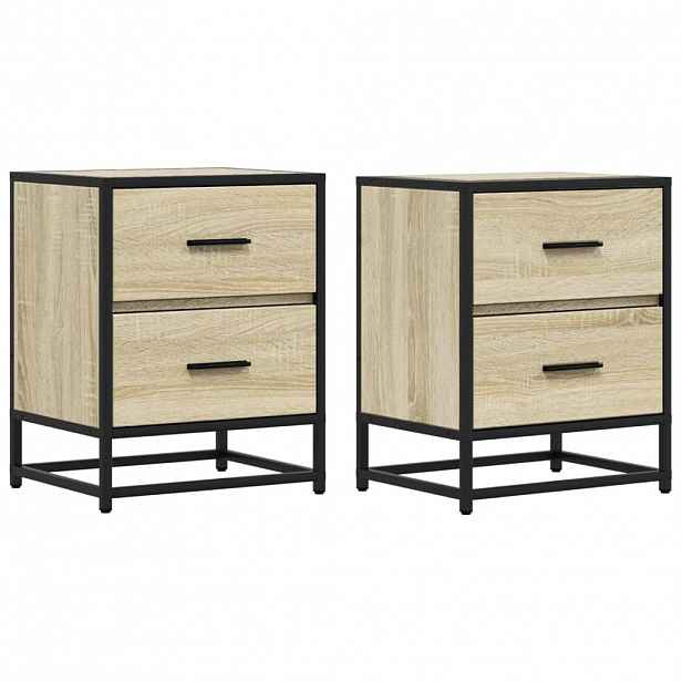 vidaXL Noční stolky 2 ks dub sonoma 40 x 31 x 50 cm kompozitní dřevo
