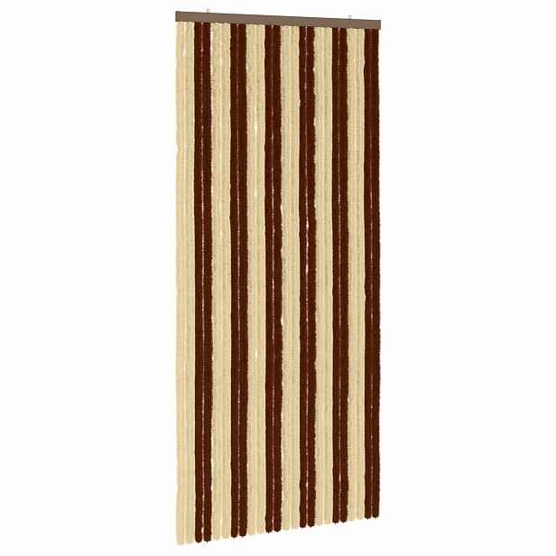 vidaXL Záclona proti hmyzu Chenille Hnědá a béžová 100 x 220 cm