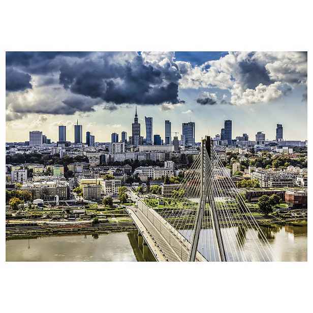 Vliesová fototapeta Město Most Mraky Panorama 300x210 lepidlo