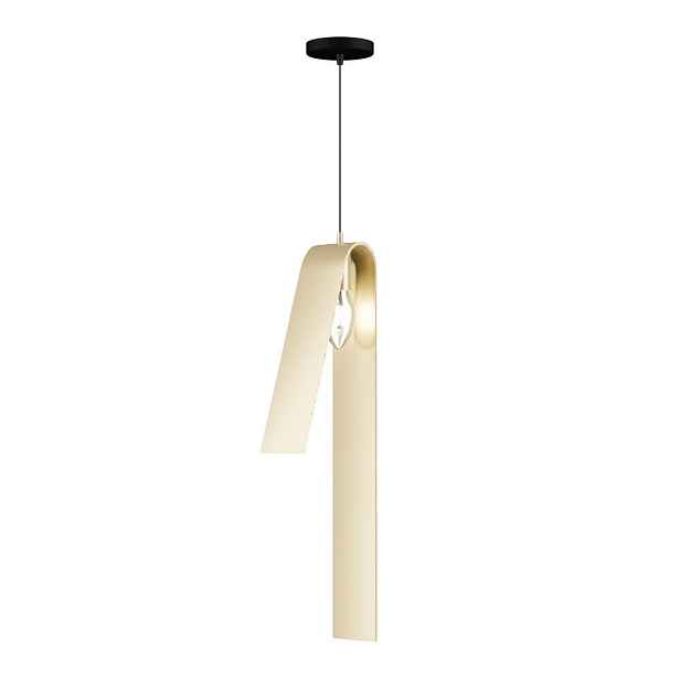 Závěsné svítidlo s kovovým stínidlem v černo-zlaté barvě Fold – Squid Lighting