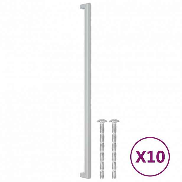 vidaXL Nábytkové úchytky 10 ks stříbrné 480 mm nerezová ocel