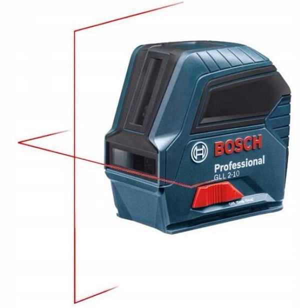 Bosch Gll 2-10 křížový laser, dosah 10m, přesnost 0,3mm/m