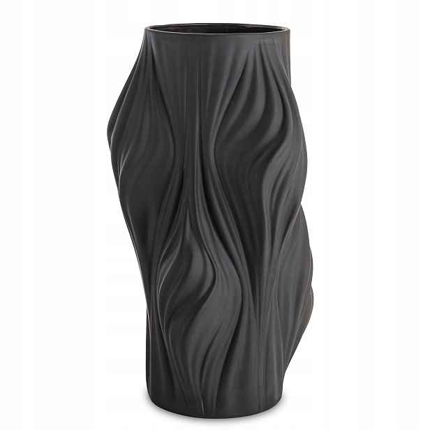 Elegantní Váza Flakon Porcelánová Černá 35,5 cm Styl Přírodní Dekorace