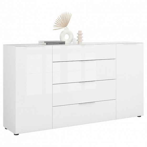 ŠIROKÁ KOMODA, bílá, 180/98,7/40 cm