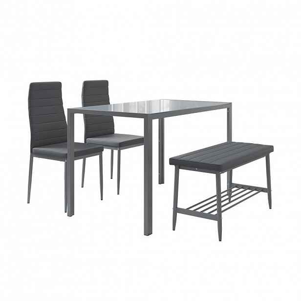 Vicco JÍDELNÍ SET Grand Šedá 120 x 70 cm 4dílná sada
