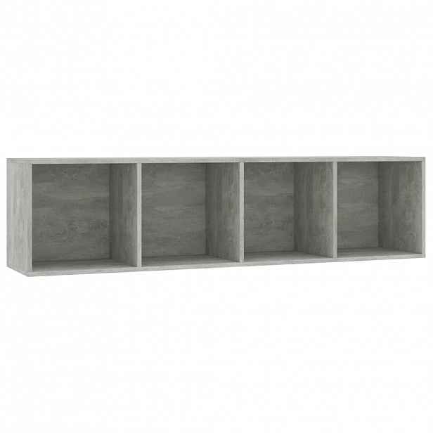 vidaXL Knihovna/TV skříňka betonově šedá 143x30x36 cm