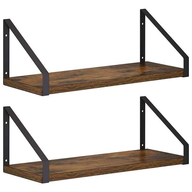vidaXL Nástěnné poličky 2 ks Kouřový dub 40 x 16 x 15,5 cm