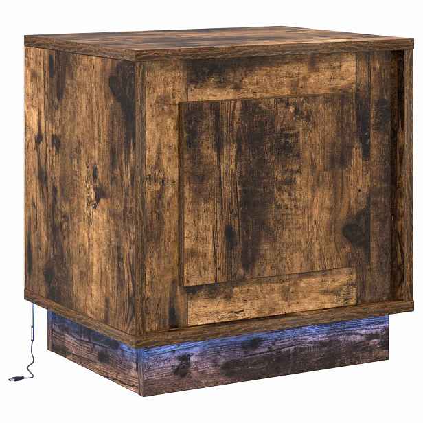 vidaXL Noční skříňka Kouřový dub 44 x 34,5 x 45 cm Kompozitní dřevo