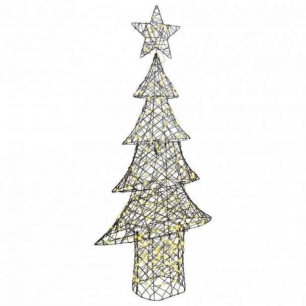 vidaXL Vánoční stromeček 240 LED Teplá bílá 180 cm Ratan