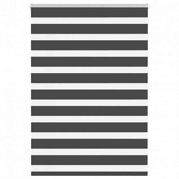 vidaXL Zebra roleta černá 115x100 cm šířka látky 110,9 cm polyester