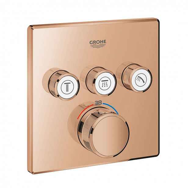 Grohe Grohtherm SmartControl - Termostatická baterie pod omítku, pro 3 spotřebiče, Warm Sunset 29126DA0