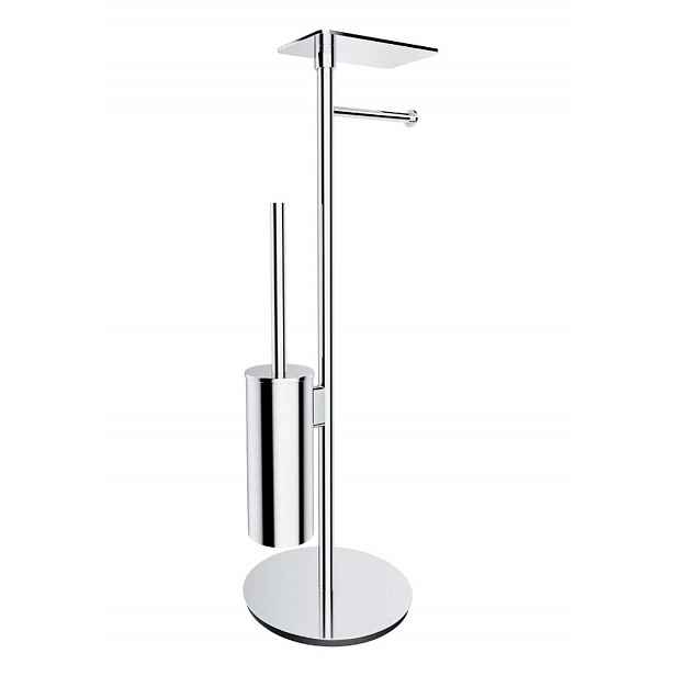 OMNIRES Modern Project - Držák toaletního papíru a WC štětky s poličkou, chrom MP60820CR