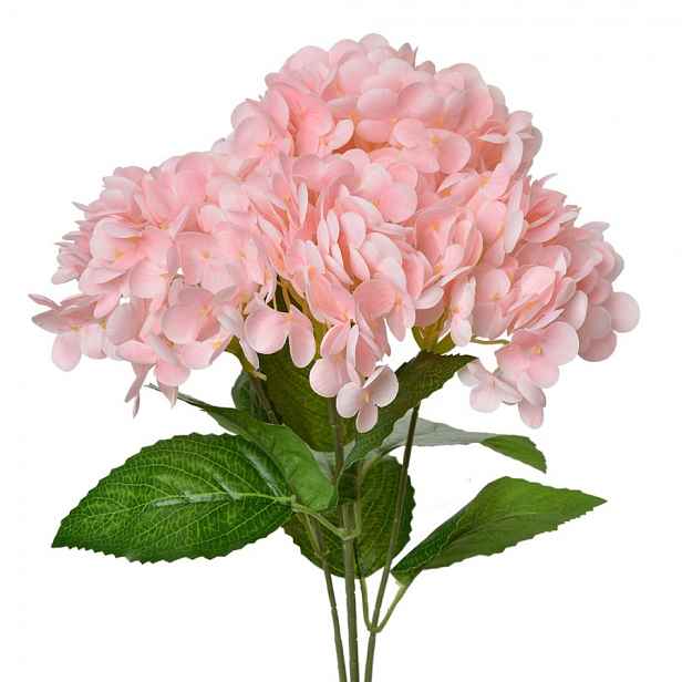 Růžová umělá květina hortenzie Hydrangea - 23*23*45 cm Clayre & Eef
