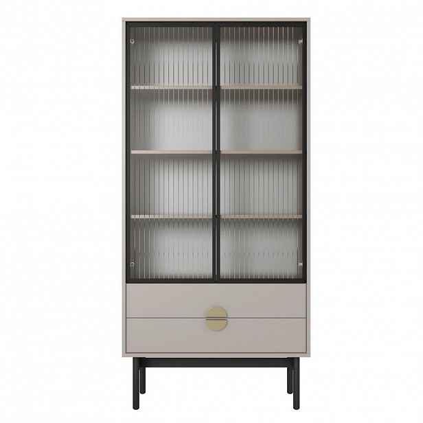 Selsey VITRÍNA Stoon II taupe 175 cm