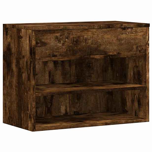 vidaXL Lavice s botníkem kouřový dub 60 x 30 x 45 cm kompozitní dřevo