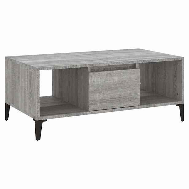 vidaXL Konferenční stolek šedý sonoma 90x50x36,5 cm kompozitní dřevo