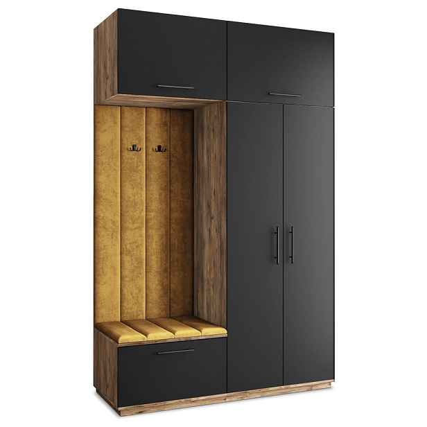 MASSENO MODERNÍ PŘEDSÍŇOVÁ SESTAVA REMA, 150/240/60 cm, dub Lefkas