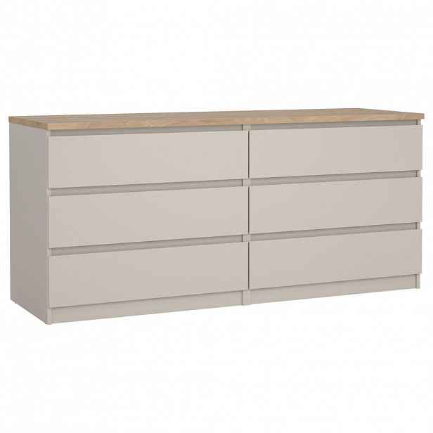 Boxxx ŠIROKÁ KOMODA, barvy dubu, kašmírová, 153,8/70,1/50 cm
