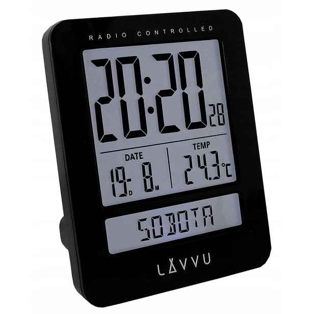 Budík Lavvu LAR0021 Termp DCF77 Dní V Týdnu Pl