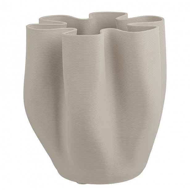 Butlers VISION Váza s 3D tiskem 22 cm - bílá