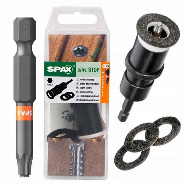 Držák bitů s omezovačem šroubování Spax Drive Stop 1/4