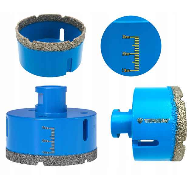 Korunkový Vrták s diamantovou korunkou 85 mm pro gres dlaždic vrták M14 Titanium