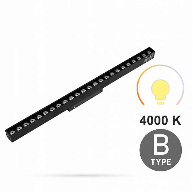 Lineární reflektor Grille 24W 4000K Neutrální Typ B Smart Track 48VDC