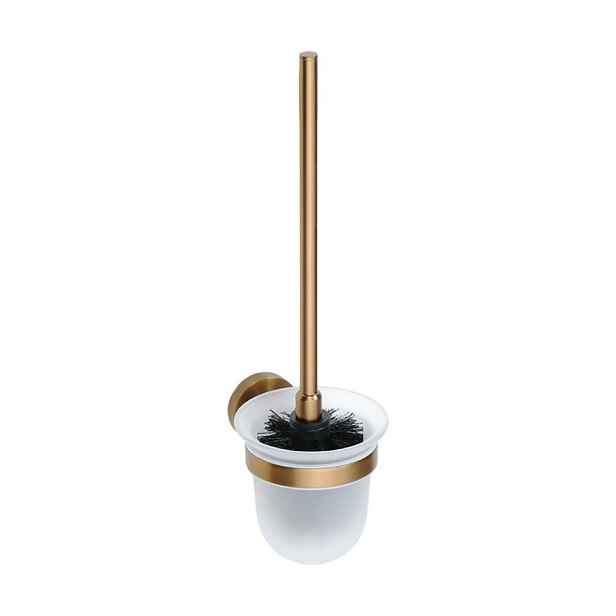 Sapho X-ROUND COPPER WC štětka závěsná, mléčné sklo, měď mat