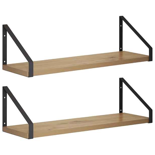 vidaXL Nástěnné poličky 2 ks Dub artisan 50 x 16 x 15,5 cm