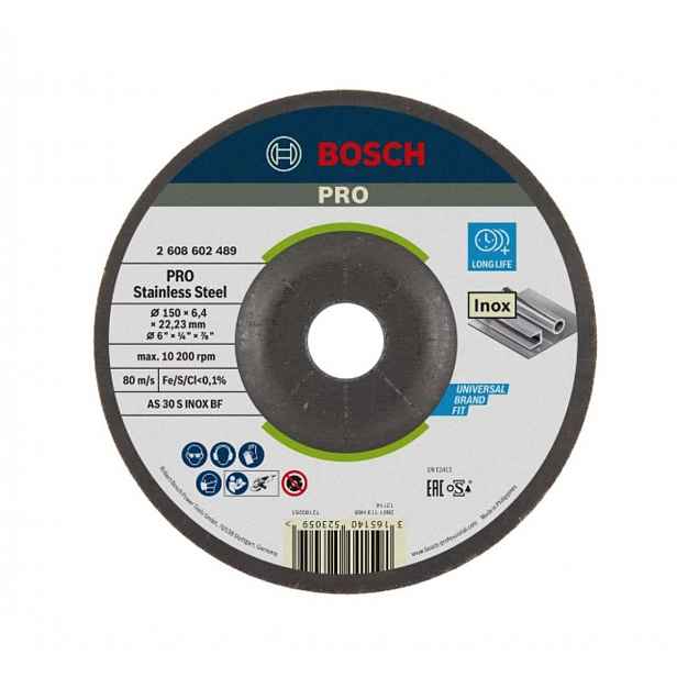 Bosch - Brusný kotouč na nerezovou ocel 150x22,23 mm 2608602489