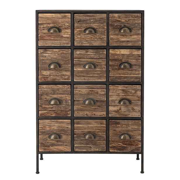 Černo-hnědá kovová komoda 60,5x92x33,5 cm Matteo – Bloomingville