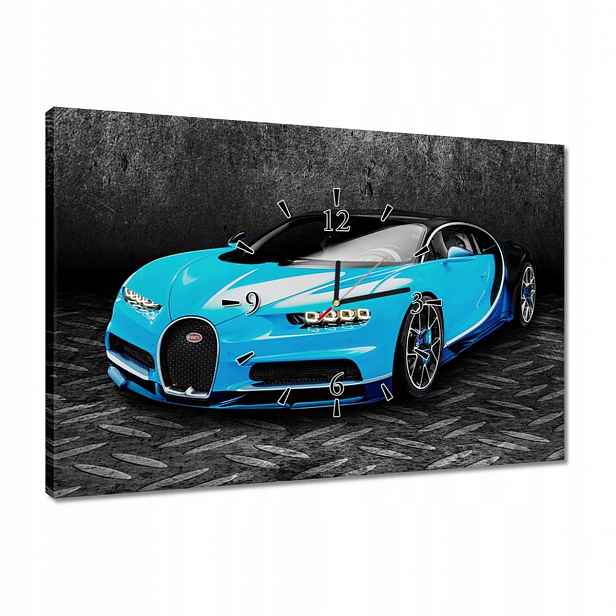 Hodiny 60x40 Bugatti Auto pro chlapce