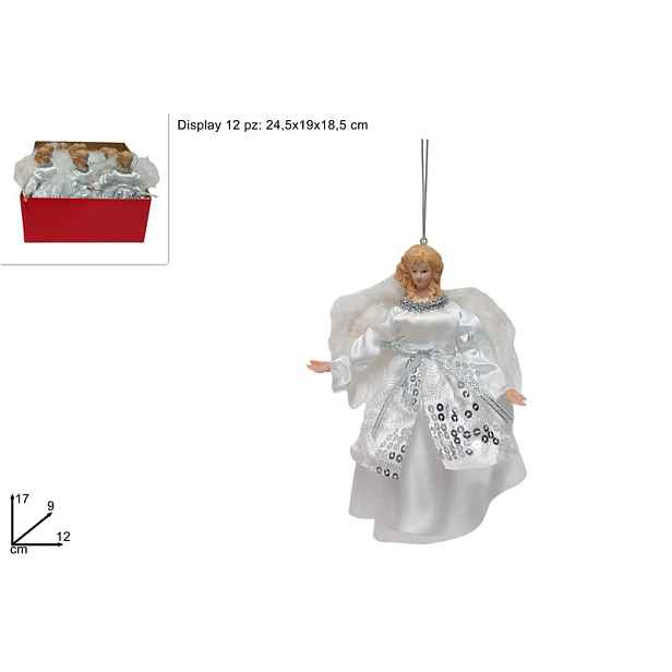 PROHOME - Anděl závěsný stříbrný 17cm