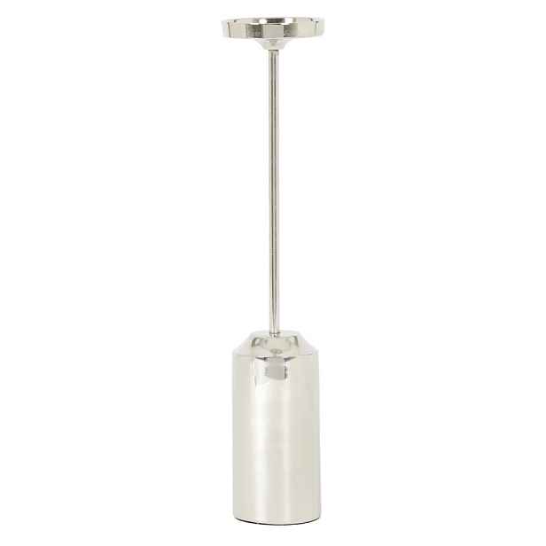 Stříbrný kovový svícen Kiboga - Ø  7,5 * 38 cm Light & Living