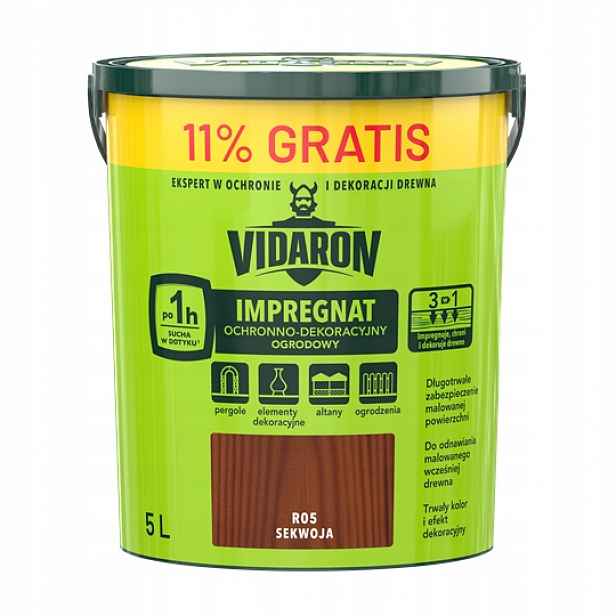 Vidaron Zahradní Impregnace 5L R05 Sekwoja 4,5L 0,5L Bonus